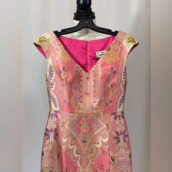 Etro Metallic Brocade Sheath Dress size 40/us size 4 - Picture 6 of 14